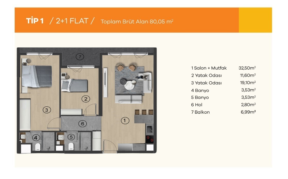 Modern project with 2+1 apartments in Ankara - Umbrella Group - Photo 12