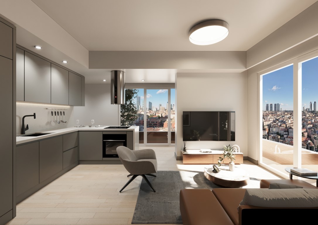 Project with 1+1 and 2+1 apartments in Kygyutchane district, Istanbul - Umbrella Group - Photo 9