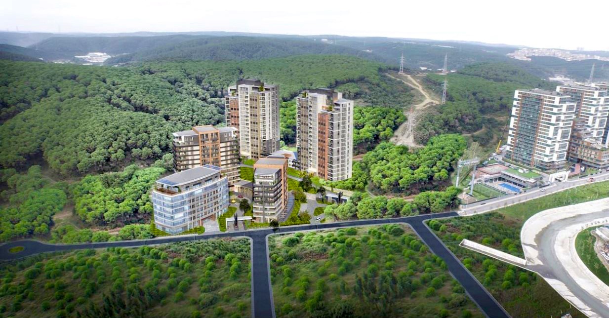 Project with 2+1 and 3+1 apartments in Saryir district, Istanbul - Umbrella Group