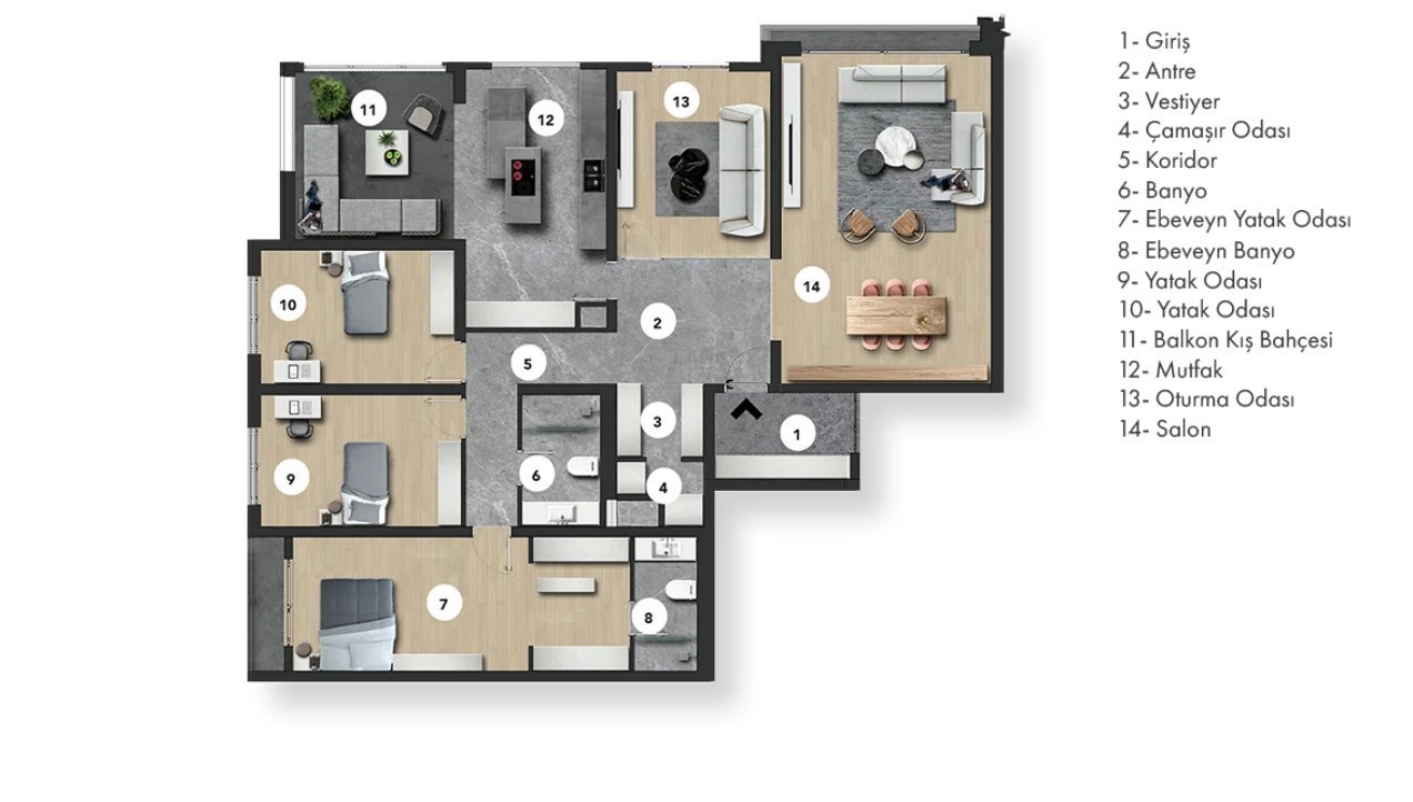Modern project with 4+1 apartment, Ankara - Umbrella Group - Photo 14