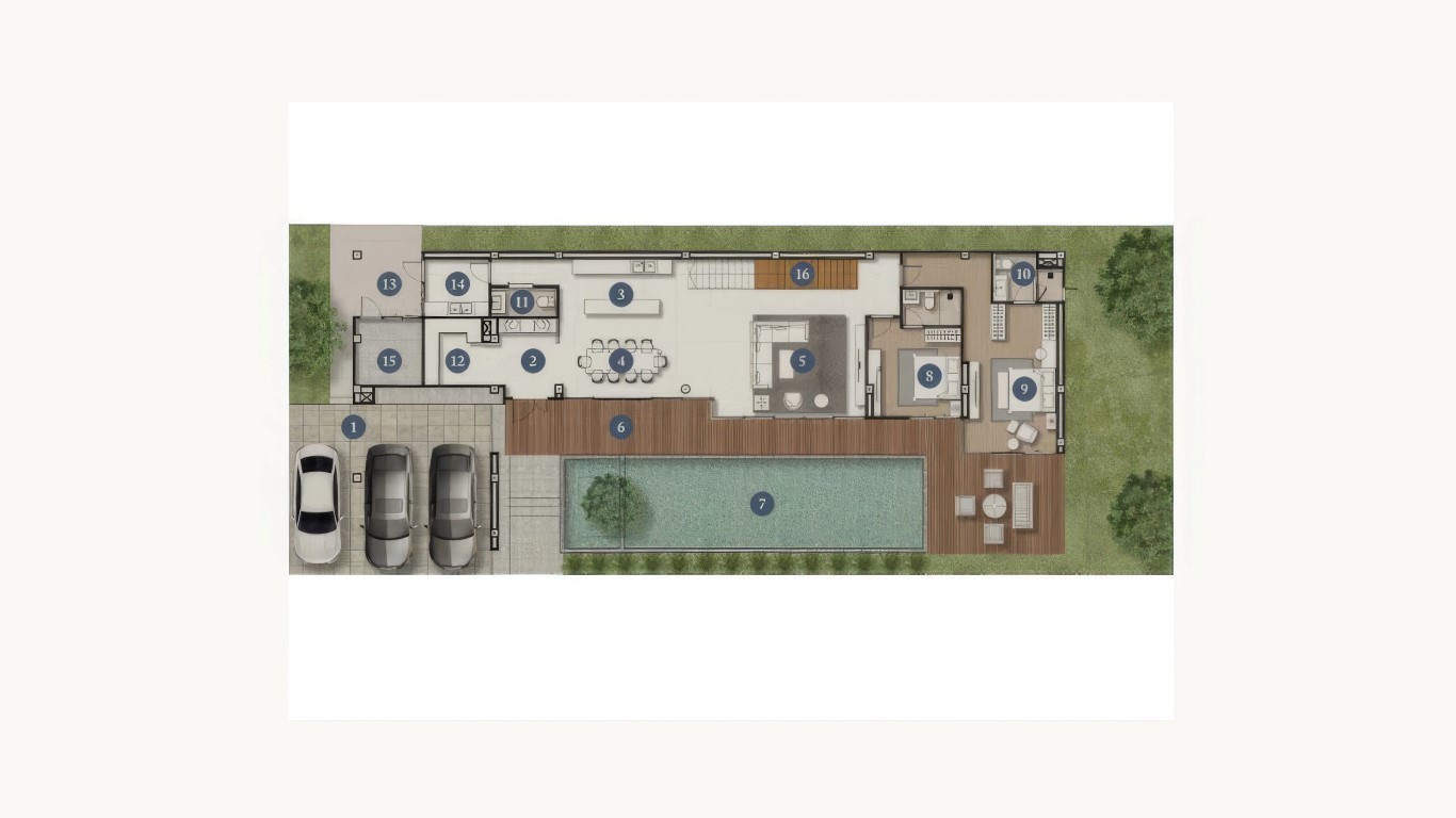 Highland Park Pool Villas, a complex of luxury villas with swimming pool, on the hillside in the prestigious area of Pattaya - Umbrella Group - Photo 17