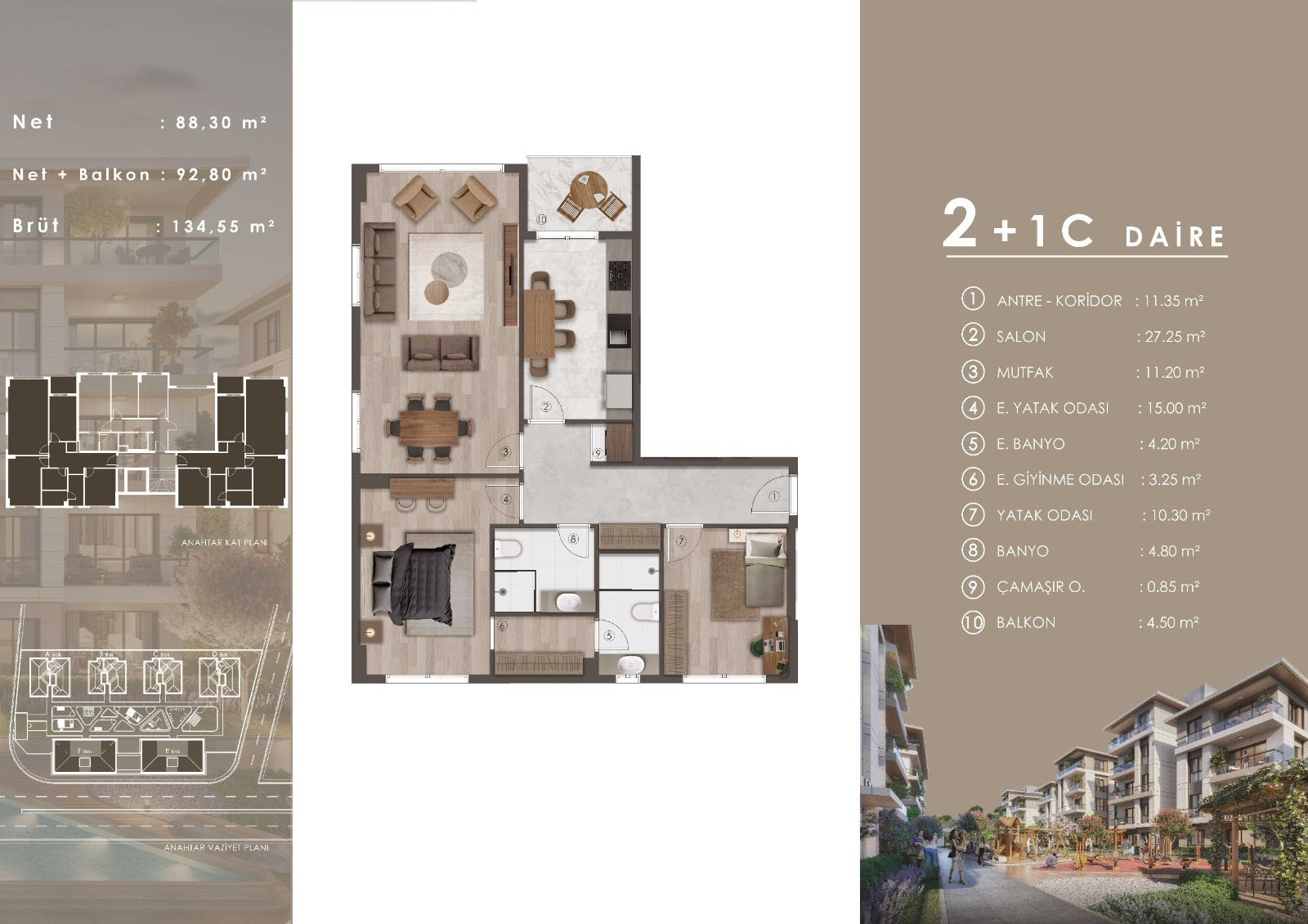 Apartments 2+1 in a new low-rise residential complex in Başakşehir district, Istanbul - Umbrella Group - Photo 7