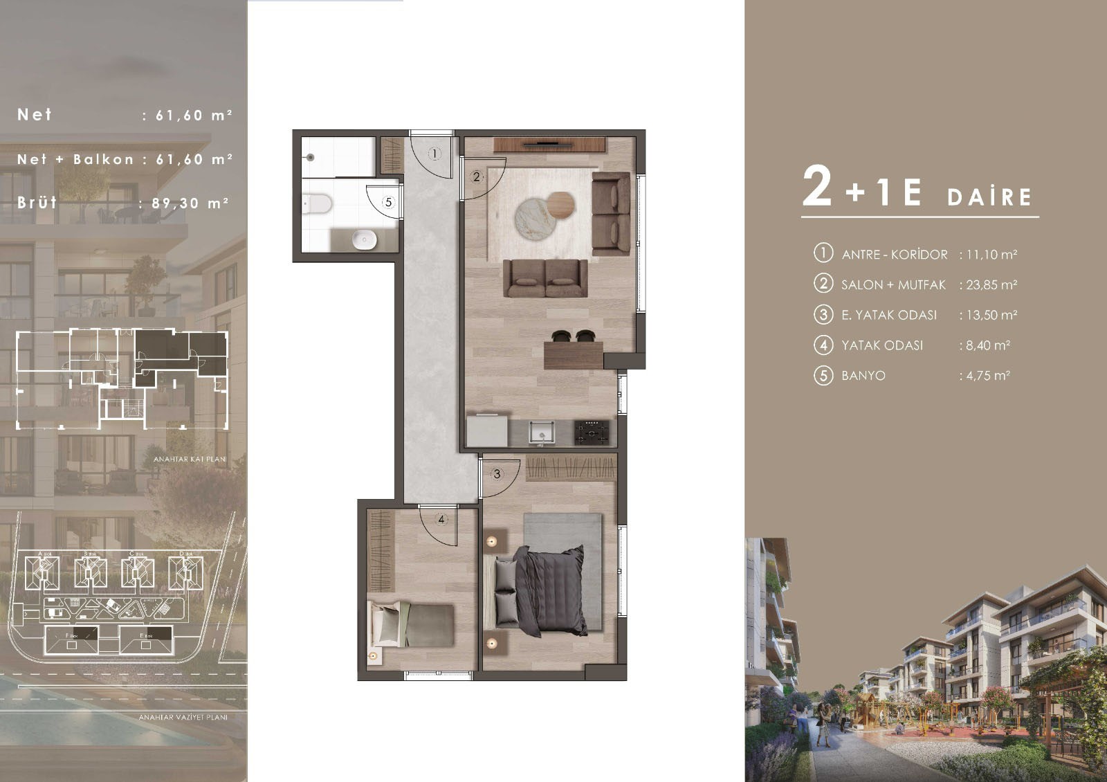 Apartments 2+1 in a new low-rise residential complex in Başakşehir district, Istanbul - Umbrella Group - Photo 8