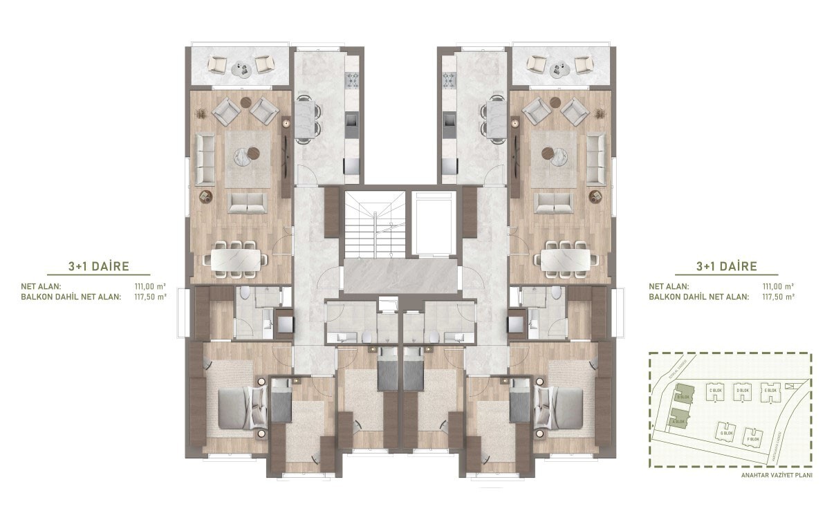 Modern Residential Complex in Başakşehir district, Istanbul, with spacious 3+1 and 4+1 apartments - Umbrella Group - Photo 8