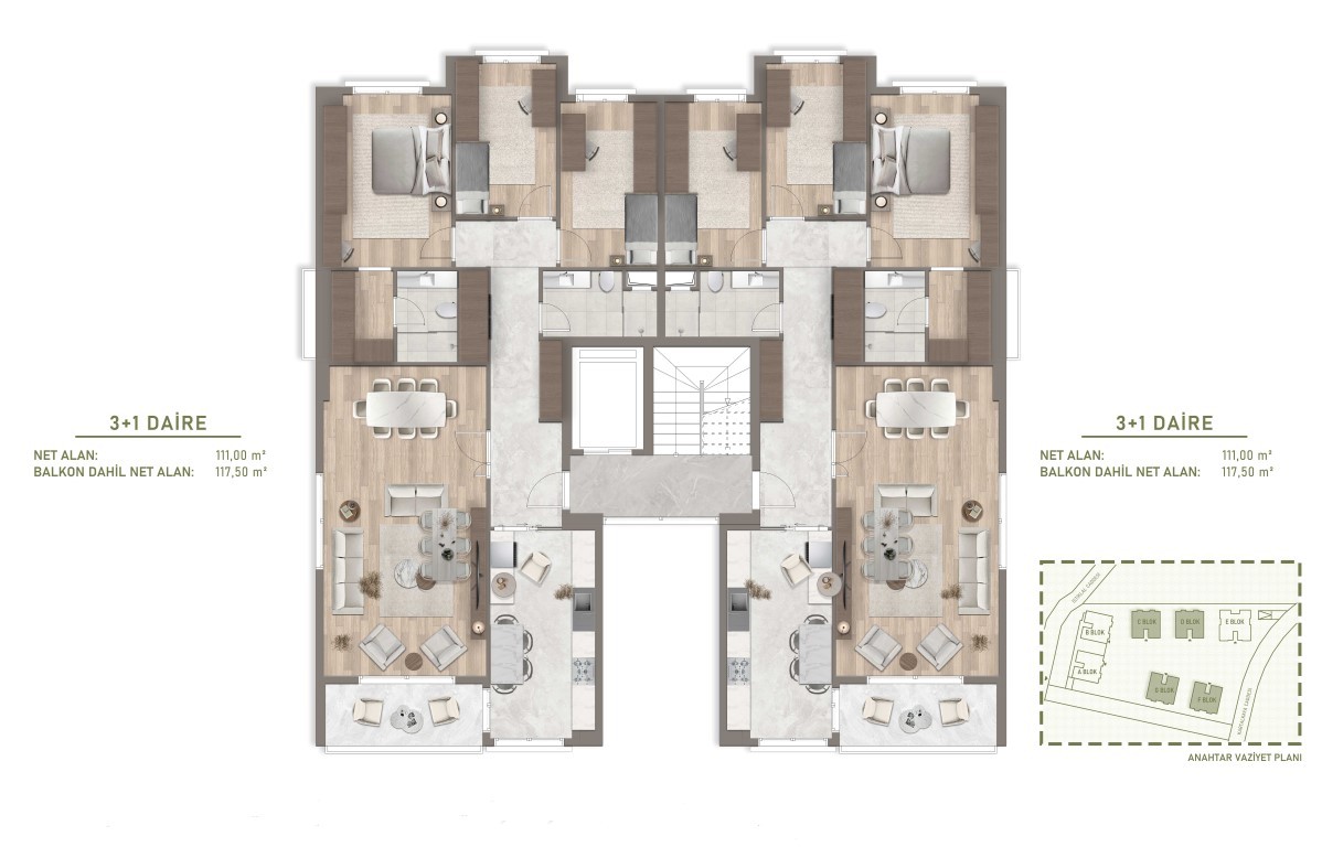 Modern Residential Complex in Başakşehir district, Istanbul, with spacious 3+1 and 4+1 apartments - Umbrella Group - Photo 9
