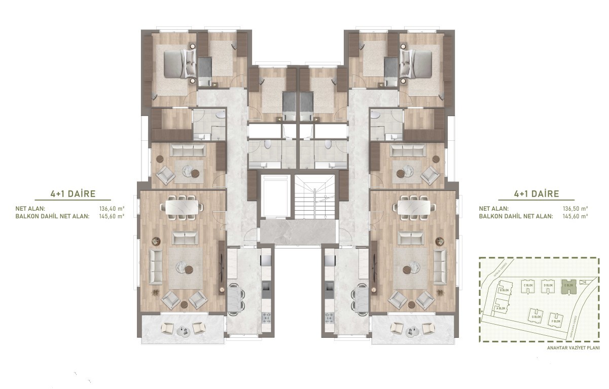 Modern Residential Complex in Başakşehir district, Istanbul, with spacious 3+1 and 4+1 apartments - Umbrella Group - Photo 11