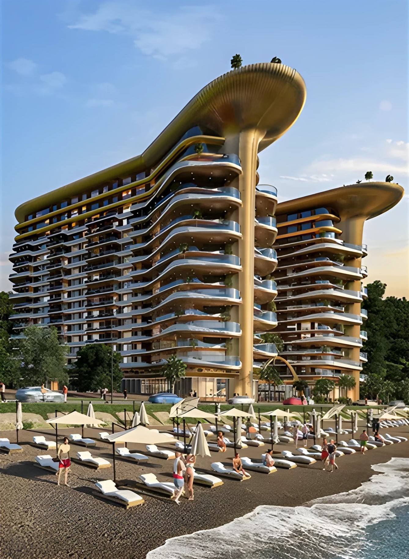 A new project of hotel-type residential complex with picturesque views, located on the first coastline in Gonio-Kvariati, Batumi. - Umbrella Group - Photo 2