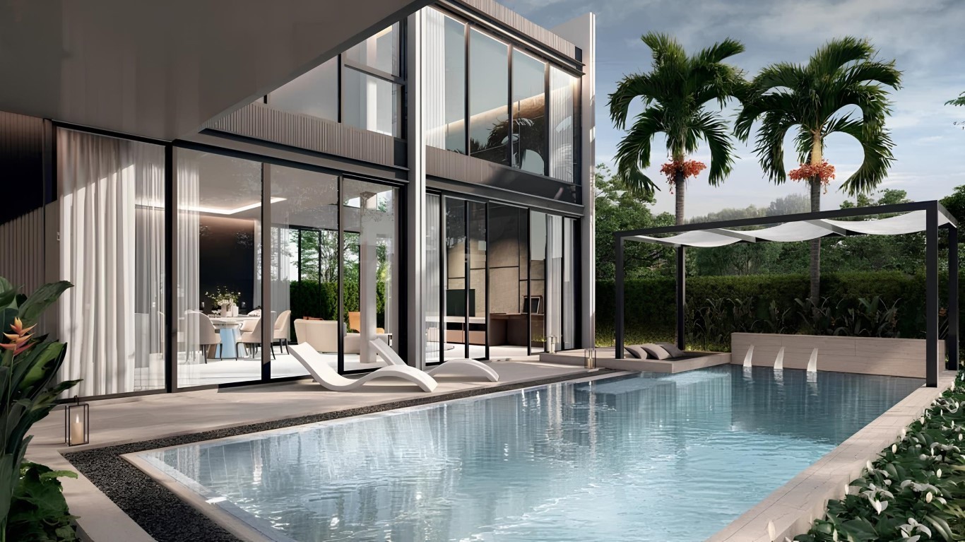 Highland Park Pool Villas, a complex of luxury villas with swimming pool, on the hillside in the prestigious area of Pattaya - Umbrella Group - Photo 3
