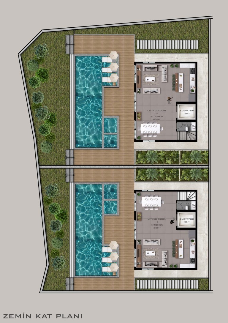 Private 5+1 villas with panoramic views of the sea and the city - Photo 21
