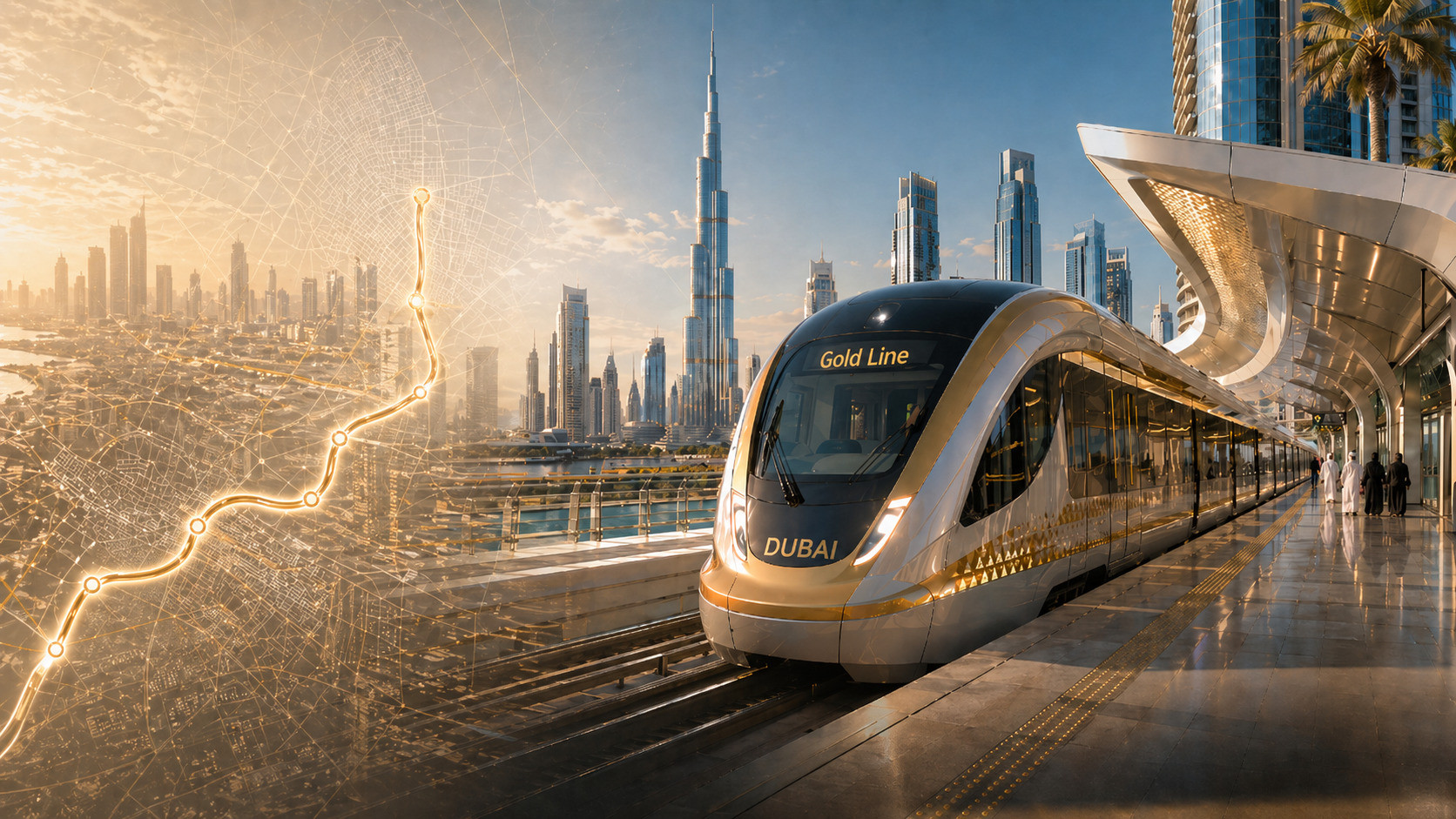 В Дубае запускают новую линию метро Gold Line