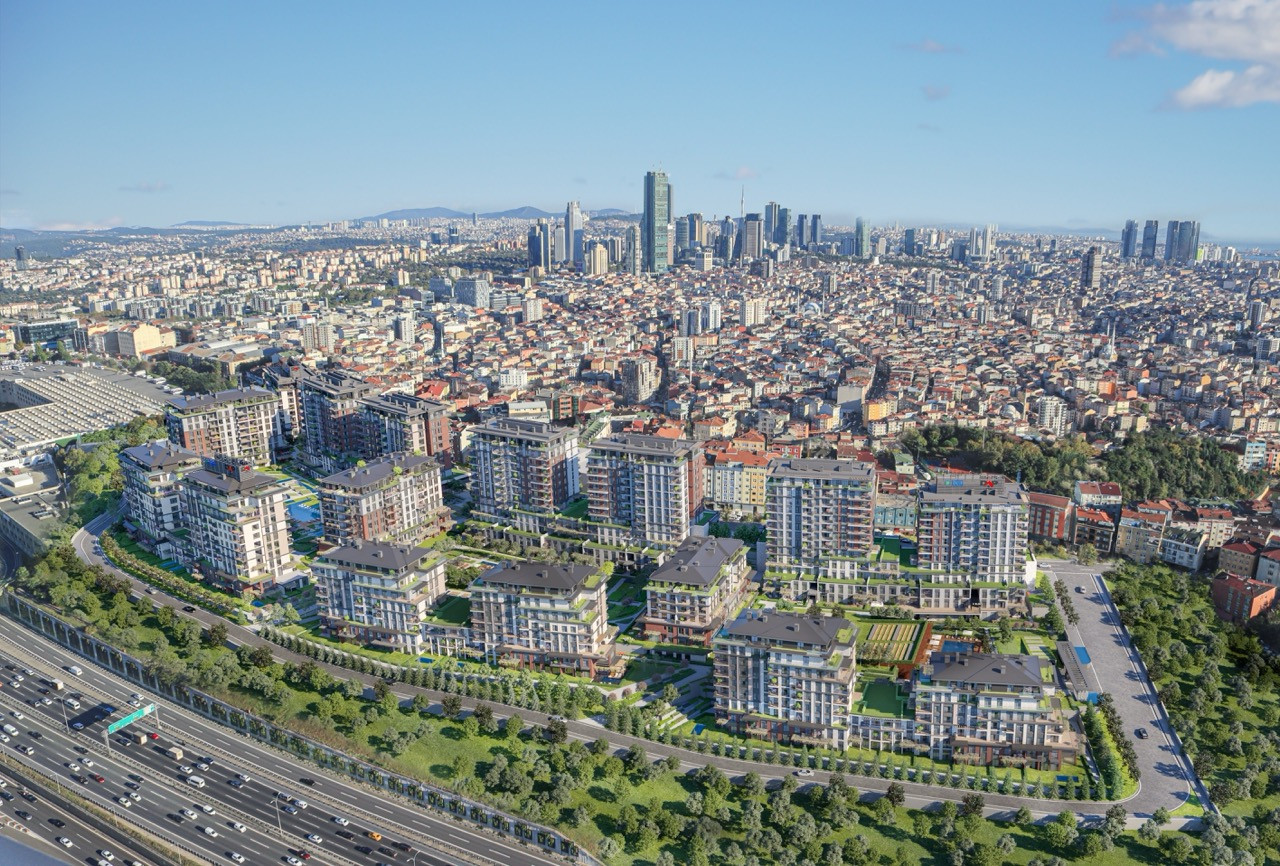 Apartments in Istanbul with a suburban lifestyle concept and full infrastructure