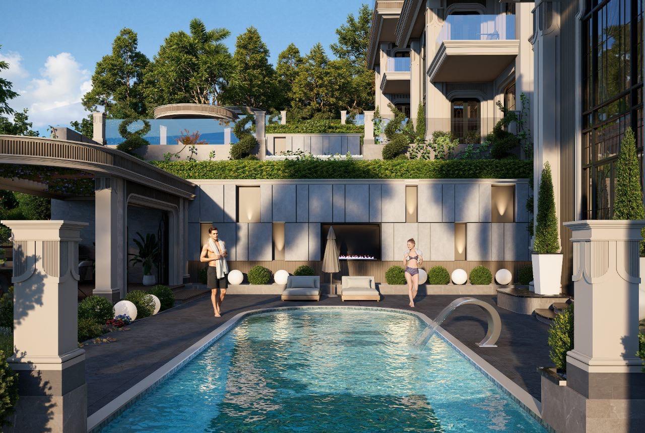 Villa complex with panoramic views of the sea and the city in Tepe - Photo 7
