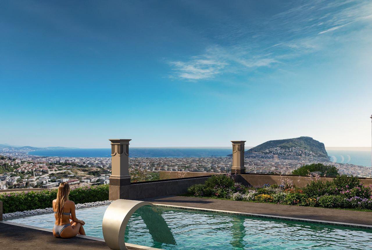 Villa complex with panoramic views of the sea and the city in Tepe - Photo 13