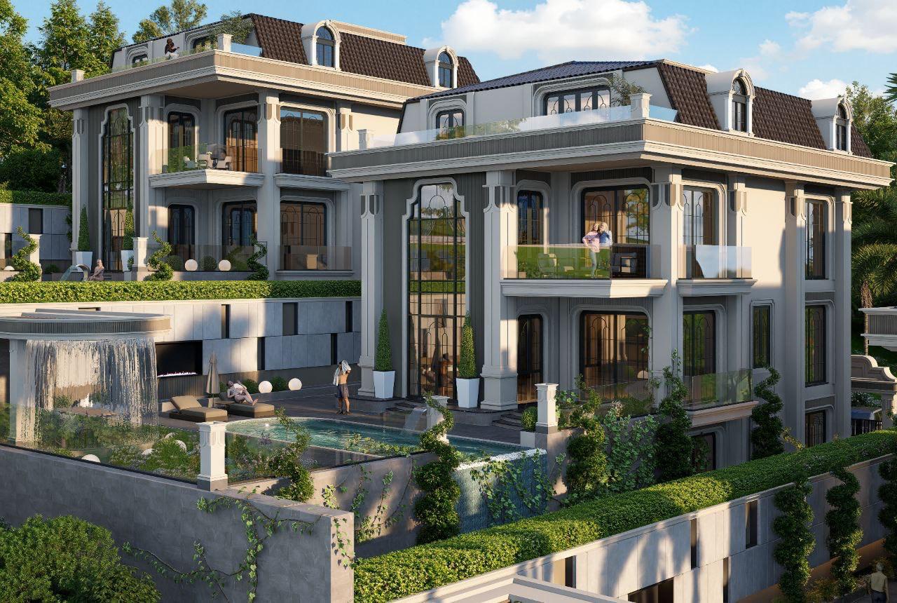 Villa complex with panoramic views of the sea and the city in Tepe - Photo 5