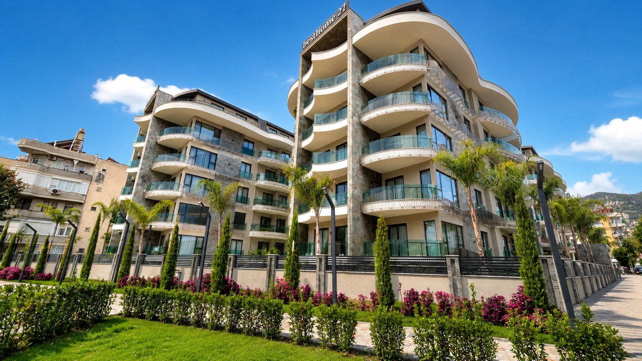 1+1 apartment in the center of Alanya, 150 meters from the sea
