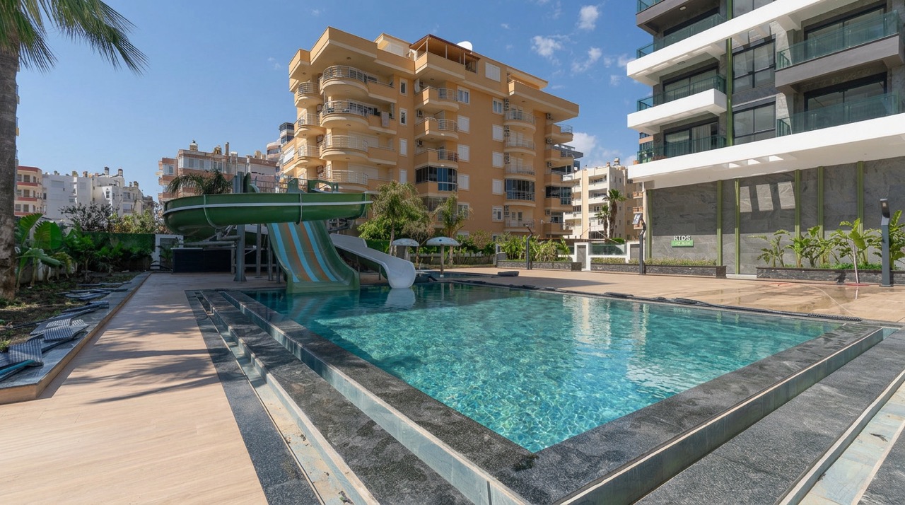 Furnished 2+1 apartment on the first coastline in Mahmutlar - Photo 21