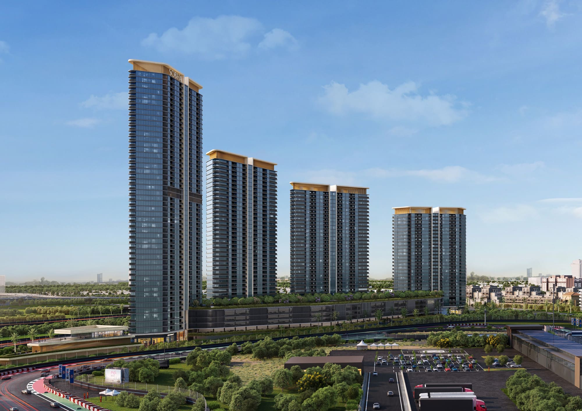 Sobha Solis — furnished apartments in Motor City near Dubai Autodrome