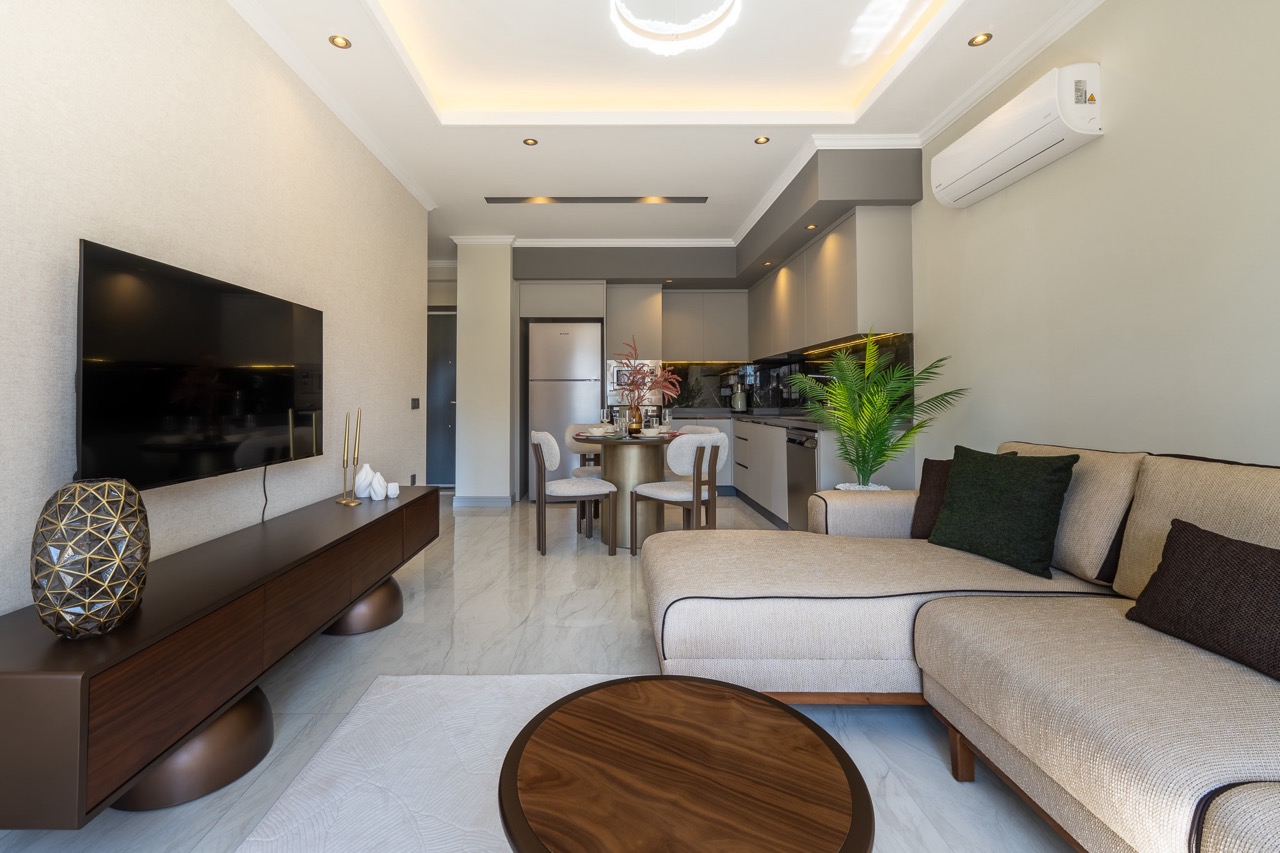 Furnished 1+1 Apartment 250 Meters from the Sea in Kargıcak