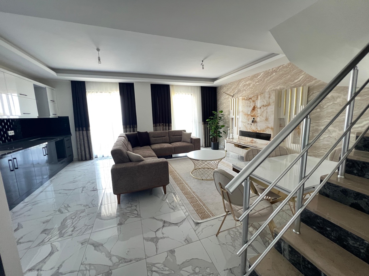 2+1 Duplex 100 m from the Beach in Kargicak - Photo 13