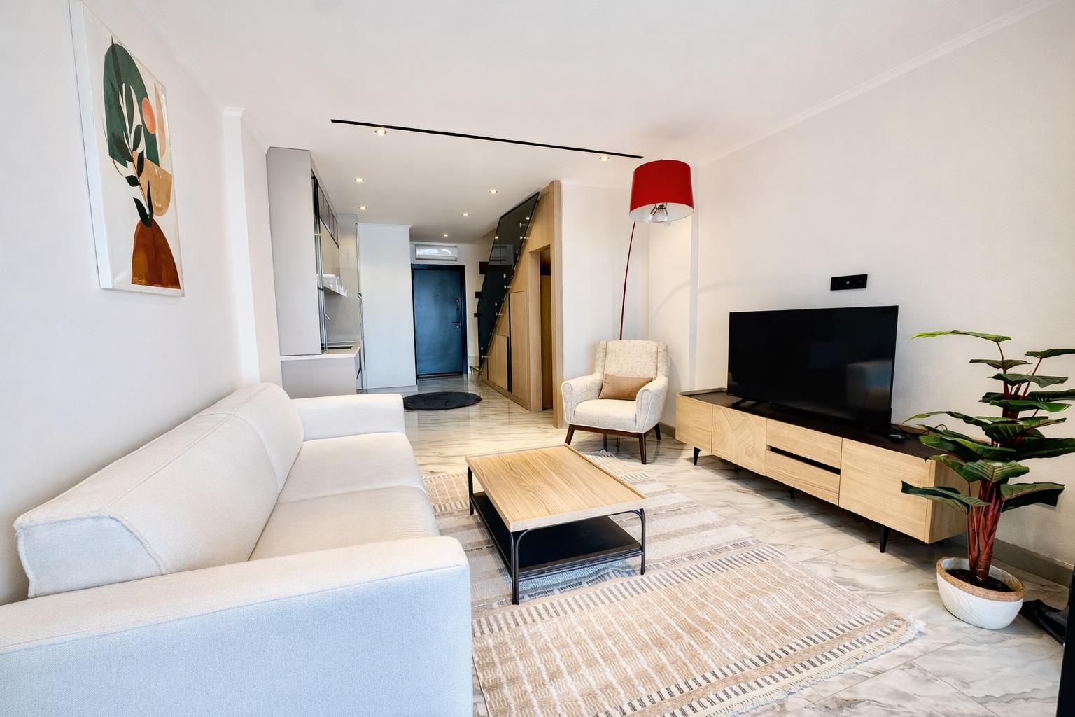 Furnished 2+1 Duplex Apartment of 80 m² Just 250 m from the Sea in Konaklı - Photo 4