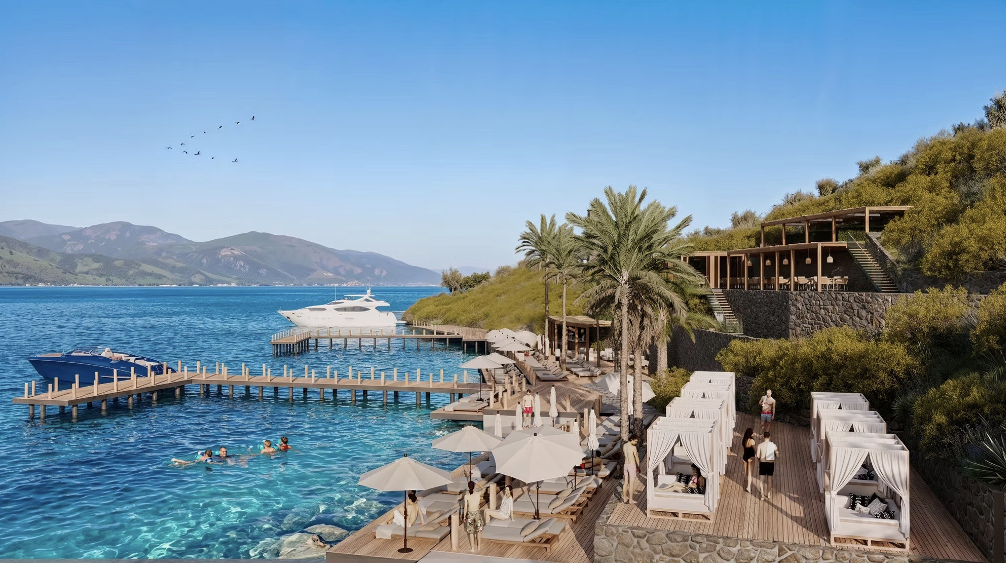 Seafront Villas with a Private Beach and Exclusive Pier in Bodrum - Photo 11
