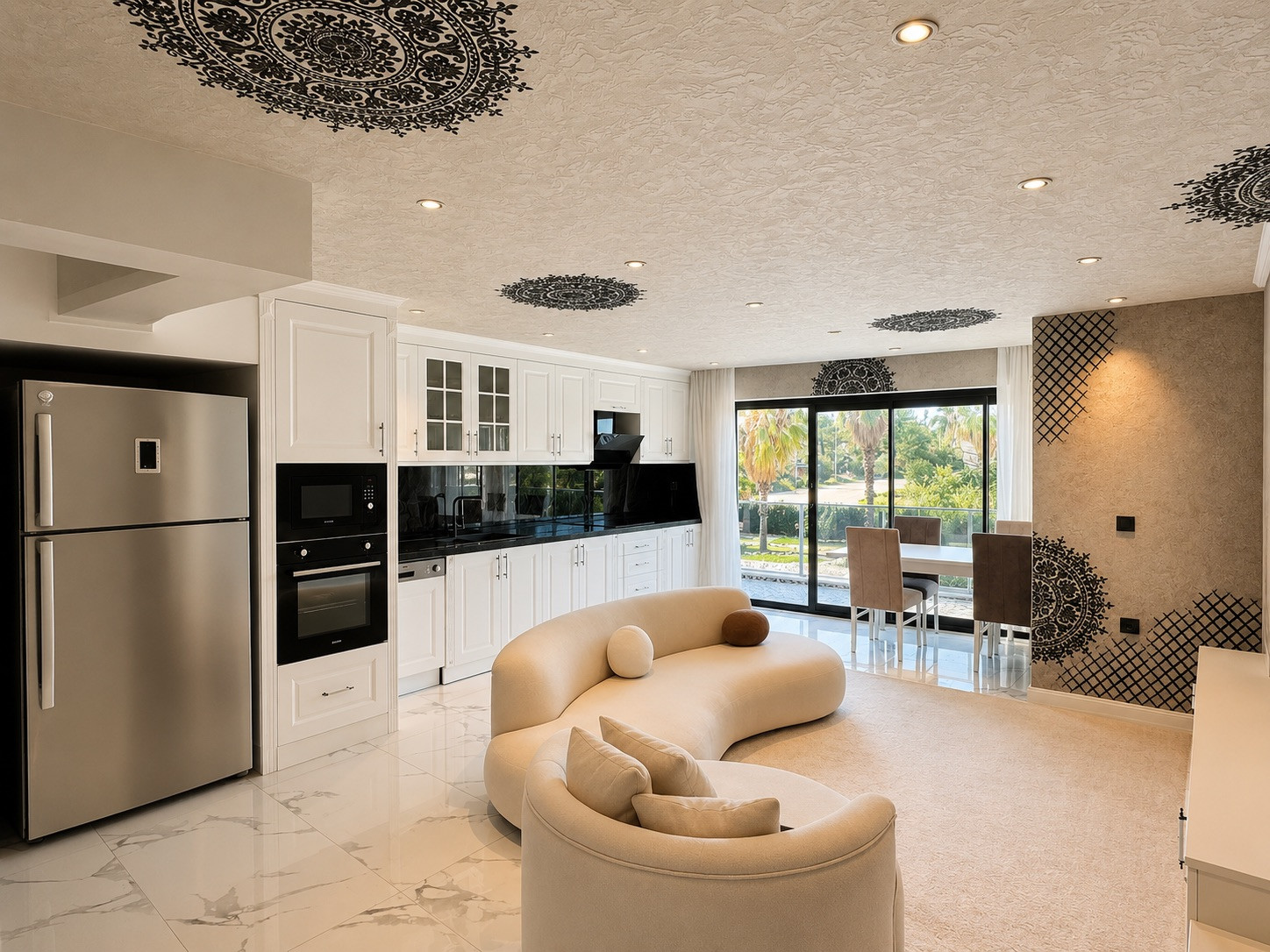 Furnished 3+1 Villa 800 Meters from the Beach in Kargicak