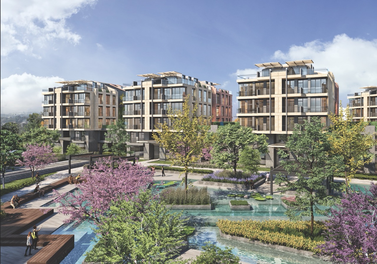 Apartments in a Green Oasis with Gardens and Swimming Pools in Istanbul