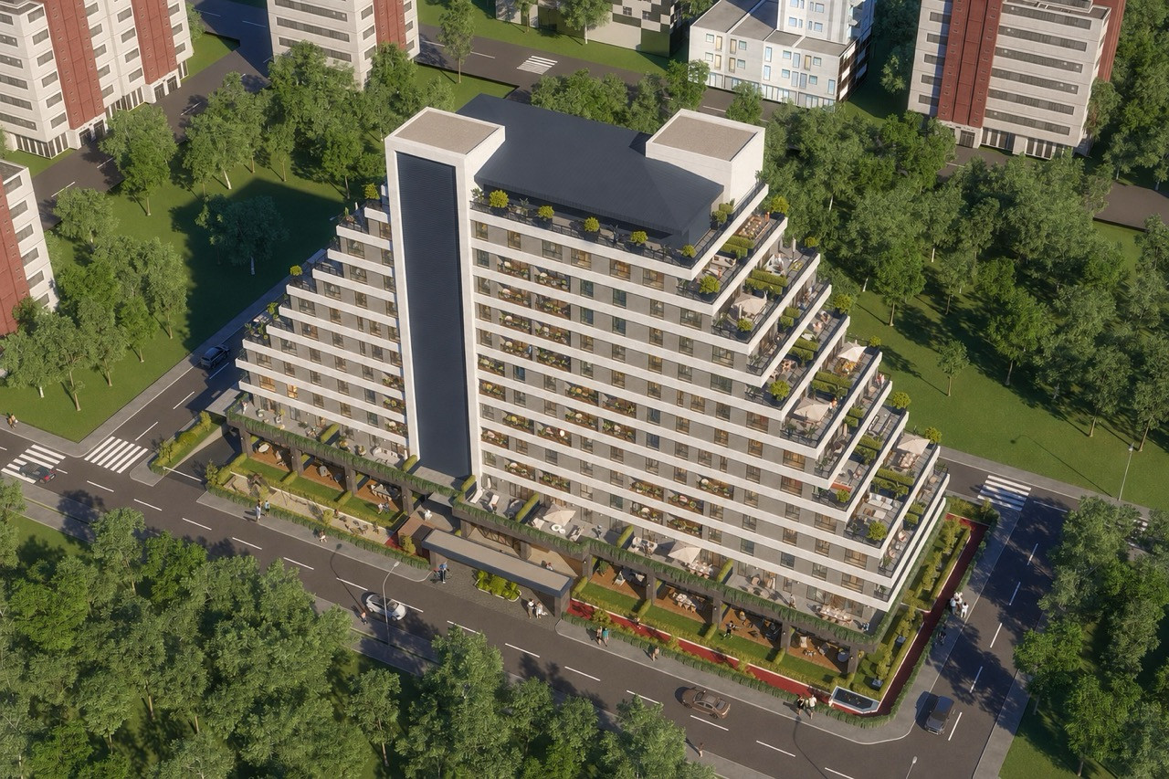 Apartments with spacious terraces near the metro in Kağıthane
