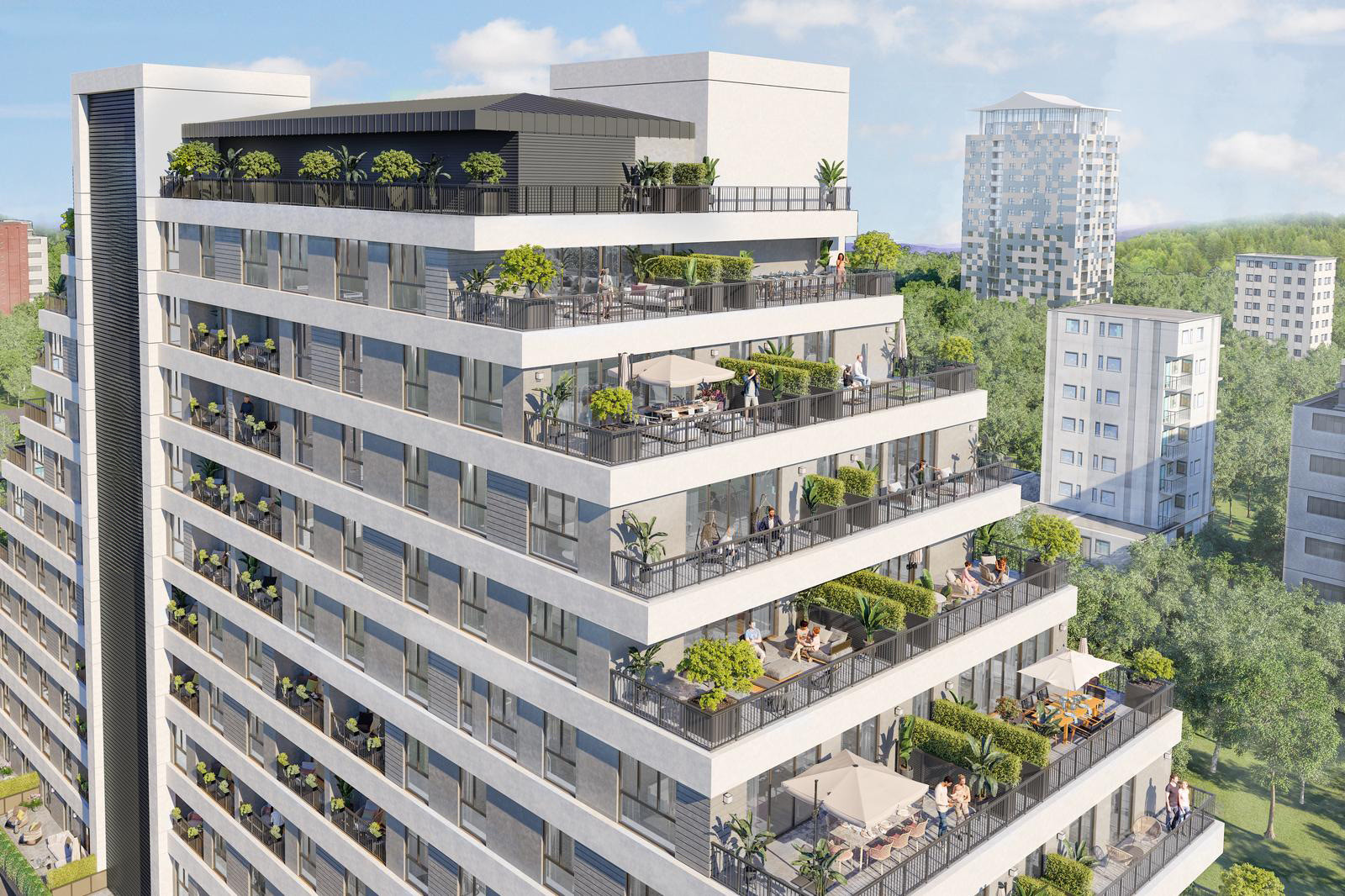 Apartments with spacious terraces near the metro in Kağıthane - Photo 3