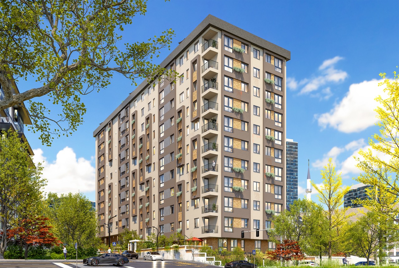 Apartments with Gardens and Separate Kitchens in Gaziosmanpaşa