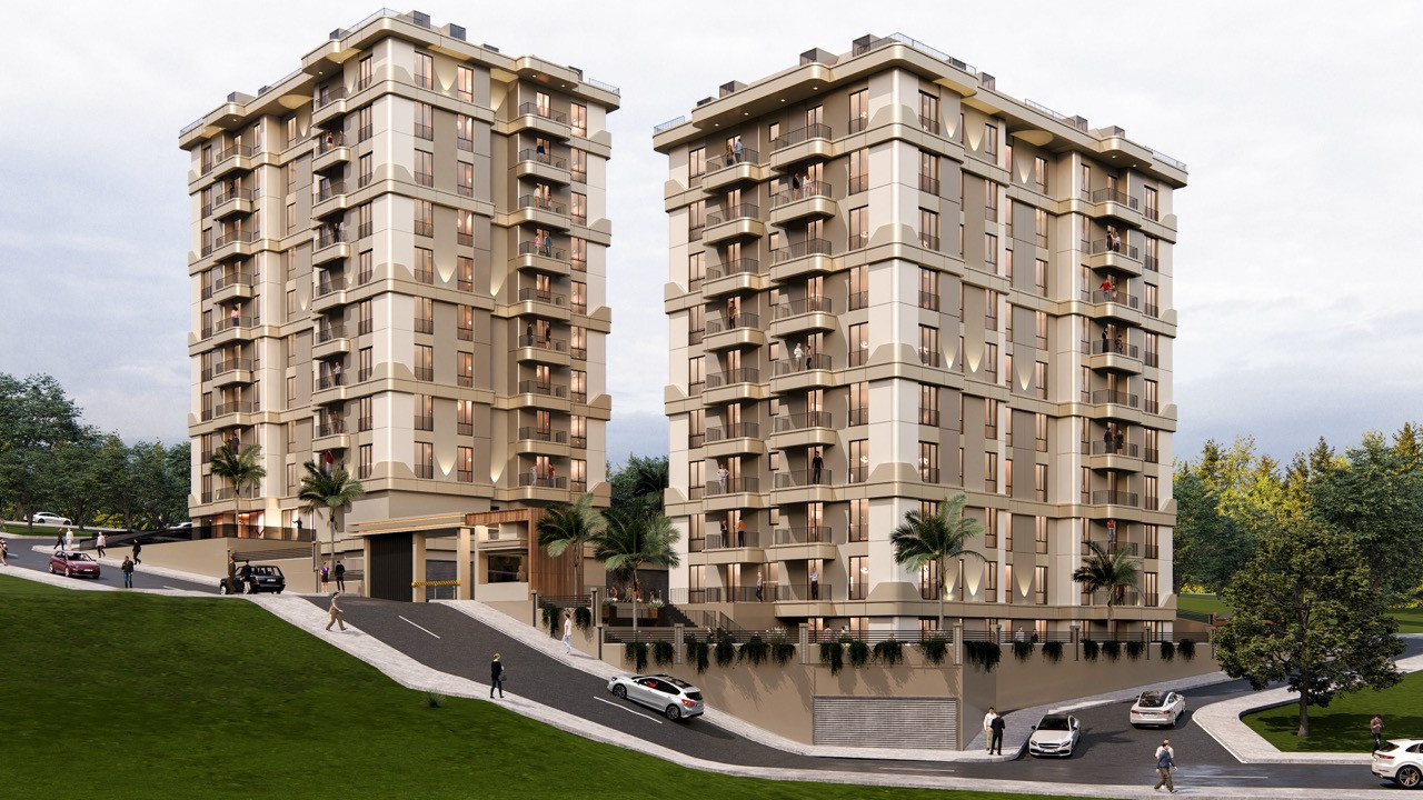 Apartments and Duplexes in a Modern Residential Complex in Pendik