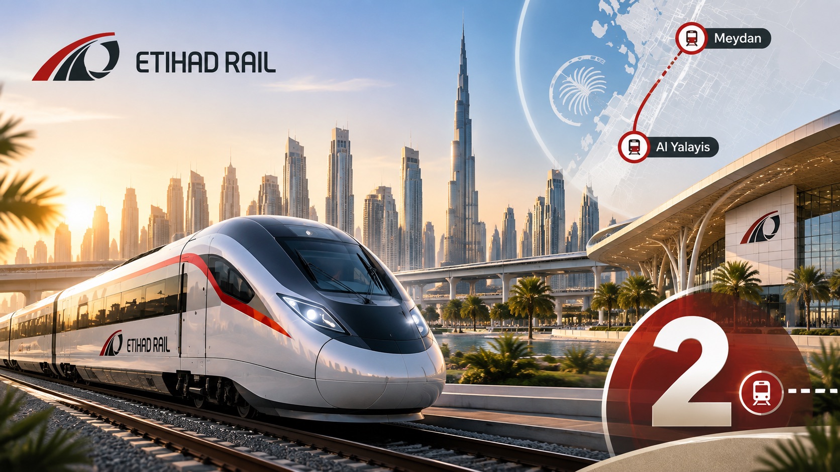 迪拜规划建设的Etihad Rail铁路客运站