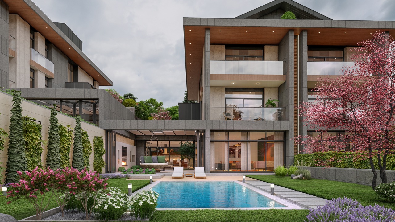Luxury villas with private pools surrounded by nature in Istanbul - Photo 12