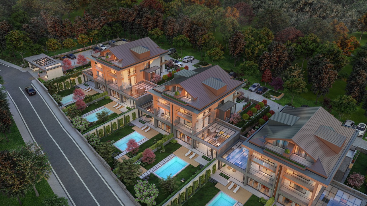 Luxury villas with private pools surrounded by nature in Istanbul