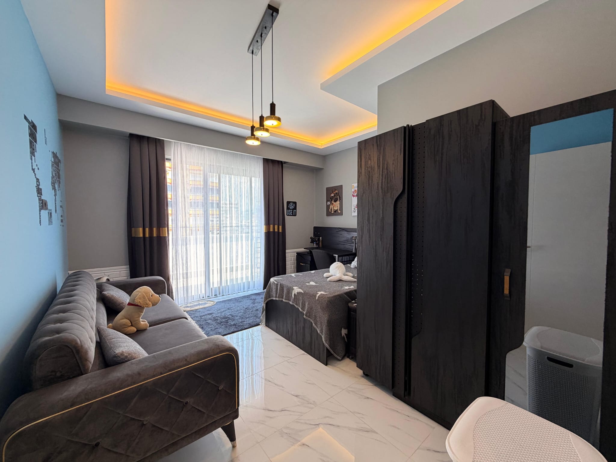 Furnished 2+1 Duplex with Sea View 100 m from the Beach in Kargıcak - Photo 9