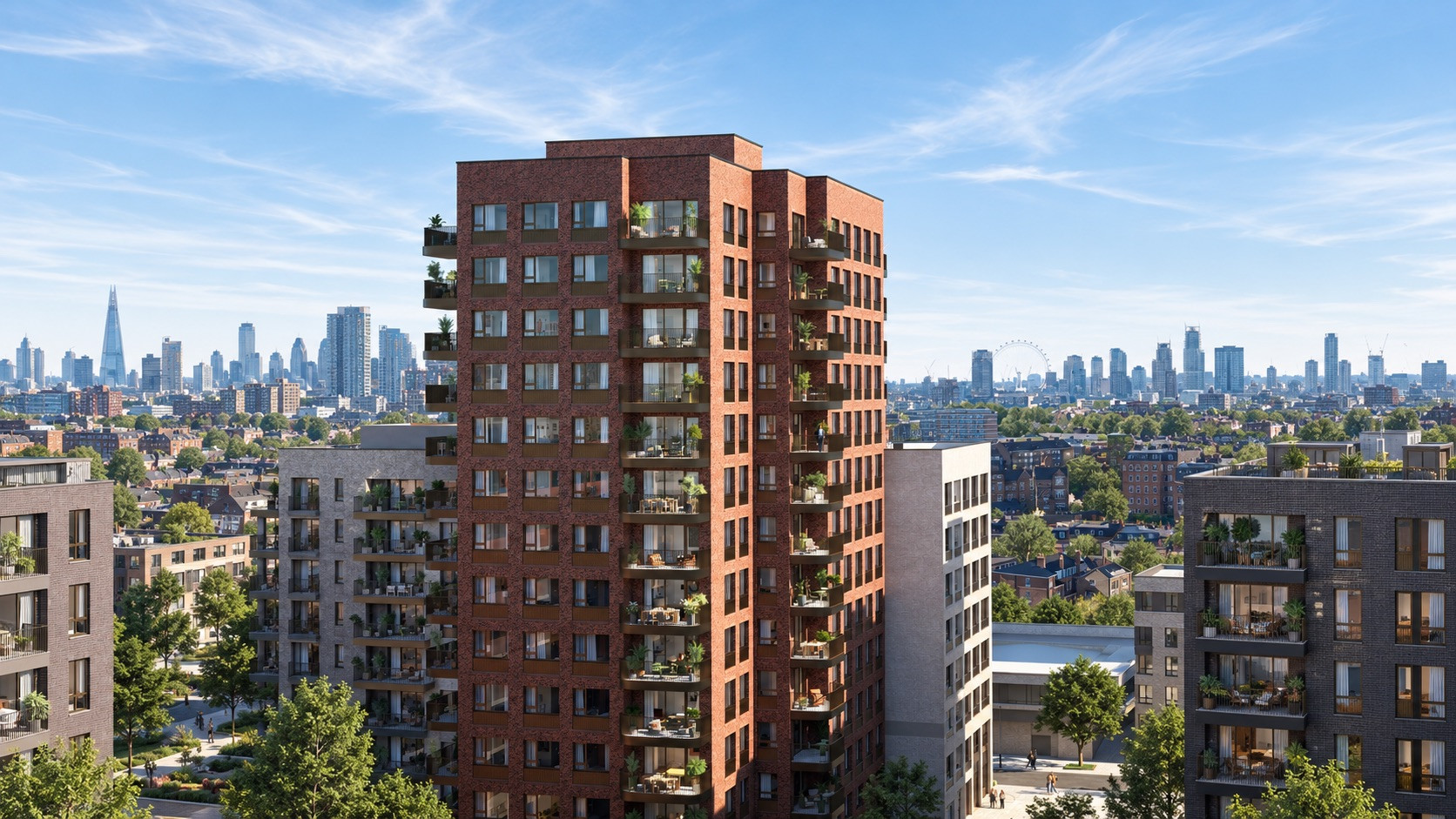 伦敦 城市景观 1+1 公寓 - 54 m² | ID U7109